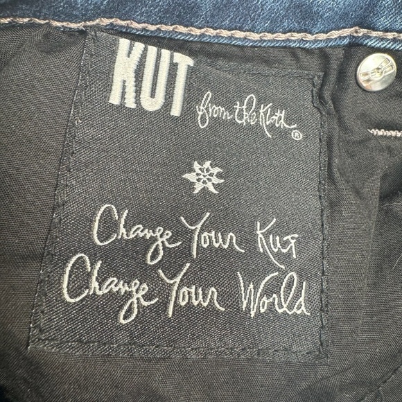 Kut From The Kloth Viv Toothpick Skinny Jeans Womens Size 6 Dark Blue Low Rise - Picture 8 of 14